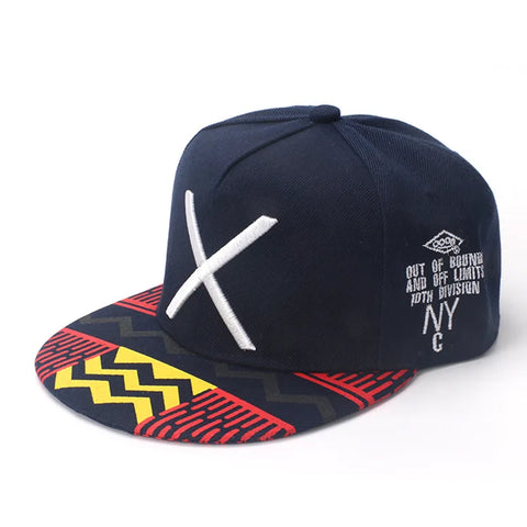 Wax Print Embroidered X Snapback
