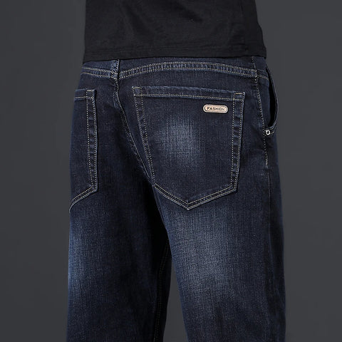 Classic Straight Leg Volcanic Denim Jeans