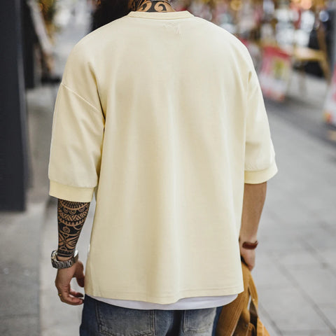 AMEKAJI Premium Cotton Basic Tee