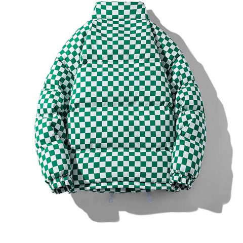 REALLIFE Men's Checkered Puffer Jacket - M-5XL