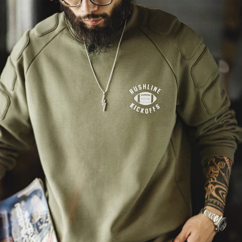 AMEKAJI Fleece Crew Neck Sweatshirt