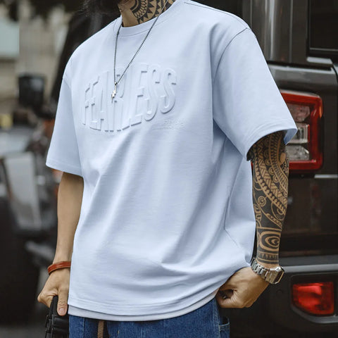 AMEKAJI Fearless 3D Print Ice Blue Tee