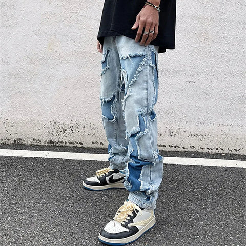 Men's Stacked Distressed Jeans