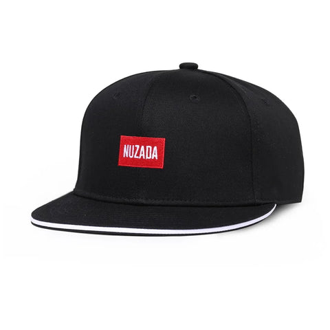 NUZADA Black Embroidered Snapback