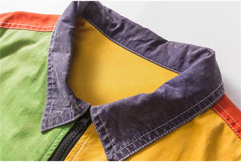 AYWTER 90's RETRO Oversized Patchwork Track Jacket