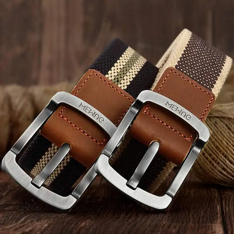 3.5cm/1.4" Woven Canvas Alloy Belt