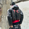NEW THUG CLUB Insulated Heavyweight Cotton Leather Jacket