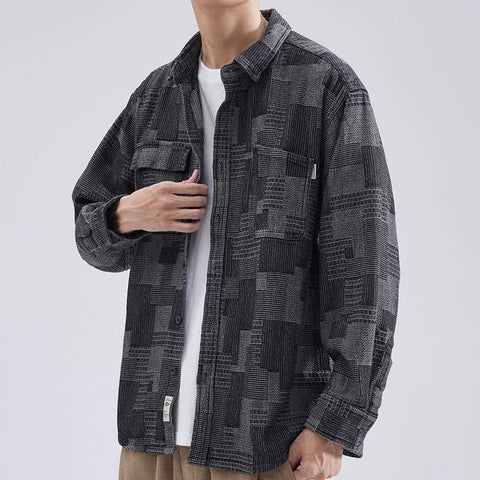 Men's Long Sleeve Loose Fit Ruffian Shirt