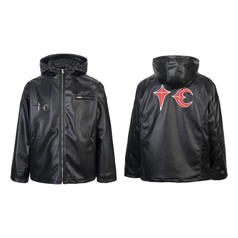 NEW THUG CLUB Insulated Heavyweight Cotton Leather Jacket