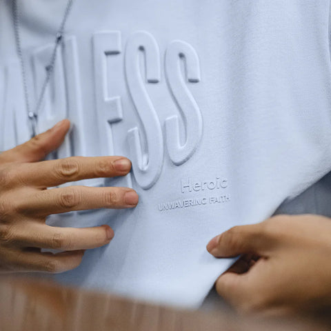 AMEKAJI Fearless 3D Print Ice Blue Tee