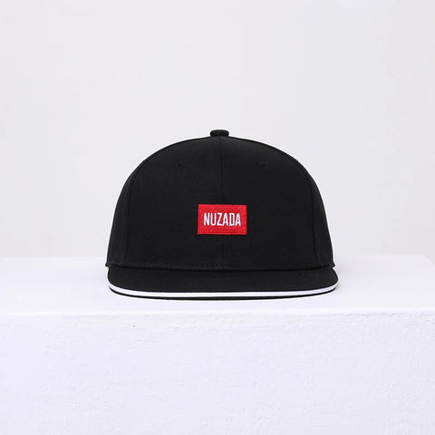 NUZADA Black Embroidered Snapback