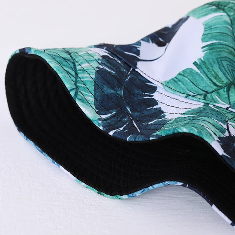 NUZADA Unisex Feather Print Reversible Bucket Hat