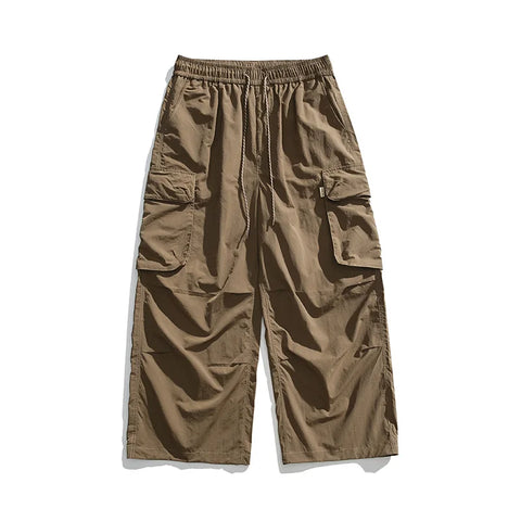 AMERICAN CASUAL Drawstring Parachute Cargo Pants