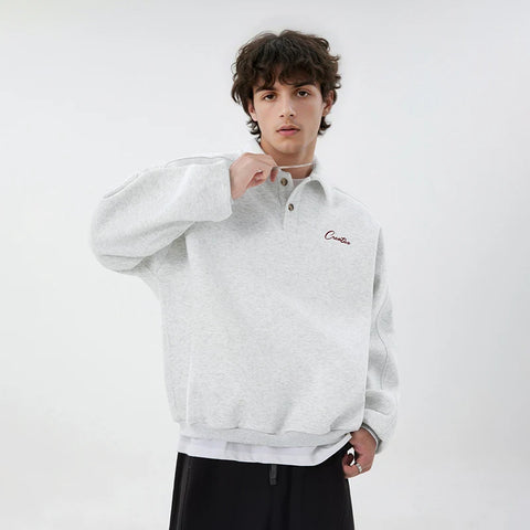TFETTER Creative Long Sleeve Polo Sweatshirt
