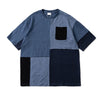 CITYBOY Bamboo Knot Cotton Spliced Color Block T-Shirt