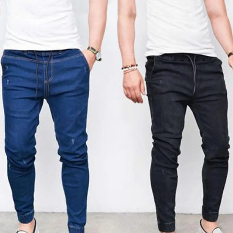 Pantalon de jogging en jean skinny pour hommes