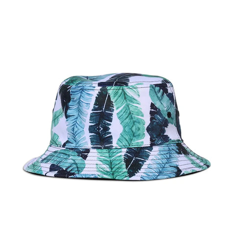 NUZADA Unisex Feather Print Reversible Bucket Hat
