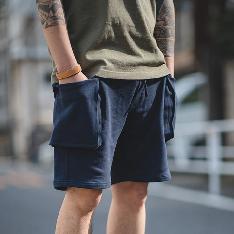 AMEJAKI Men's Japanese P44 Knitted Military Shorts