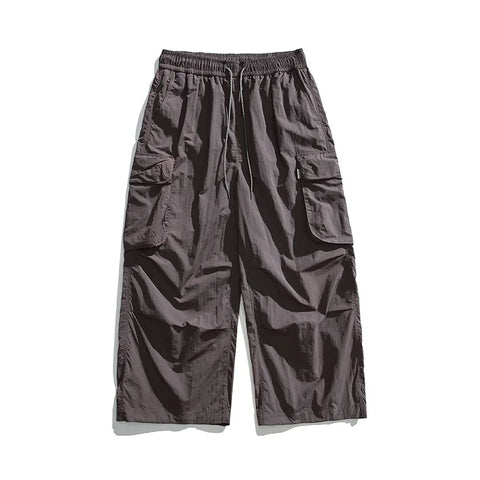 AMERICAN CASUAL Drawstring Parachute Cargo Pants