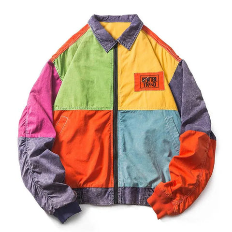AYWTER 90's RETRO Oversized Patchwork Track Jacket