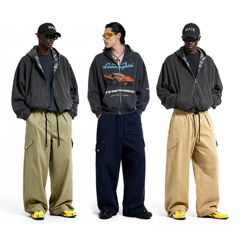 NEW HANKANON Men's Cargo Parachute Pants