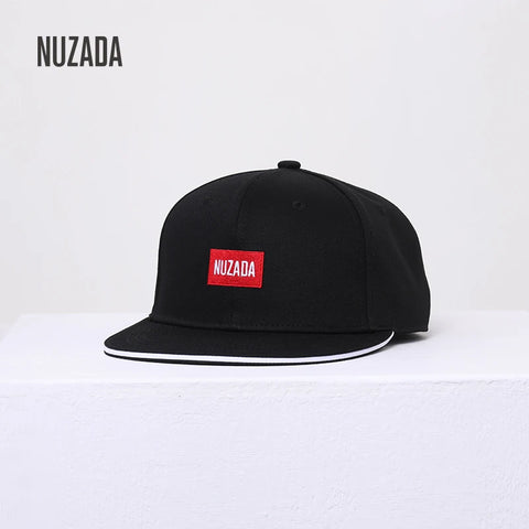 NUZADA Black Embroidered Snapback