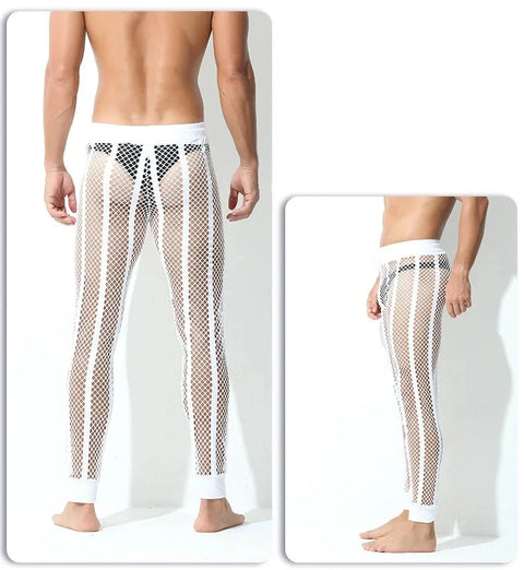 Men's Breathable Mesh Ankle-Tied Lounge-Pants