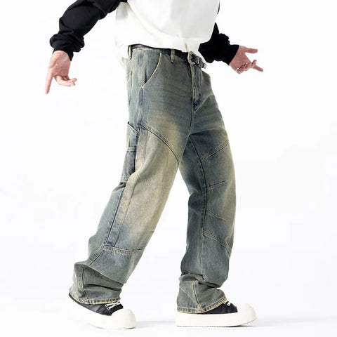 PNF Classic Patchwork Relaxed Fit Jeans