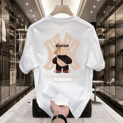 NICLONTBEAR Heavy Cotton Crew Neck T-Shirt