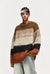 [NEW] INFL Retro Contrast Stripe Knit Oversized Sweater [Unisex]