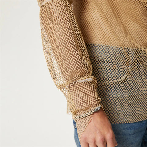 COZOK Haut coupe basse en maille à manches longues pour hommes