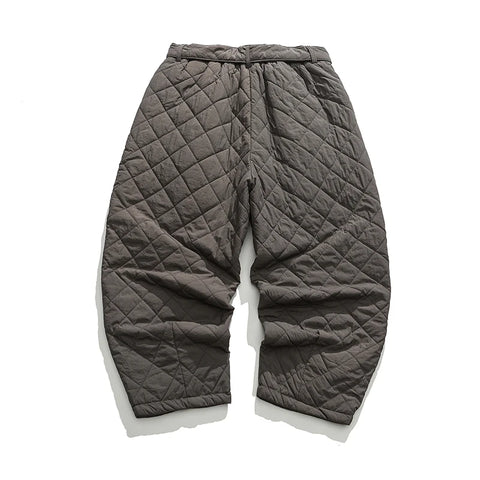 Quilted Insulated Oversized Cropped Harem Pants