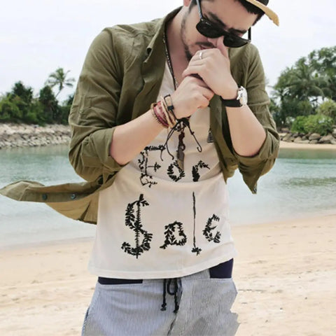 Men's Single-Breasted Casual Light Shirt