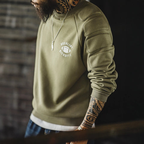 AMEKAJI Fleece Crew Neck Sweatshirt