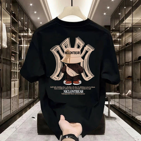 NICLONTBEAR Heavy Cotton Crew Neck T-Shirt