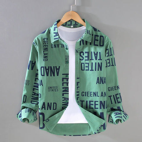Men's HQ Letter Print Shirt