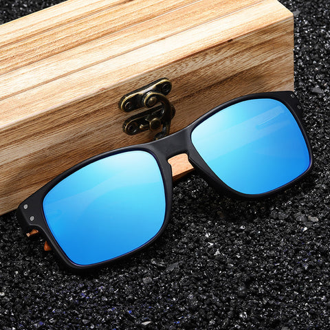 Bamboo & Wood Detail Trend Sunglasses