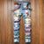 Men's Patch & Graffiti Shredded Blue Denim Stretch Jeans