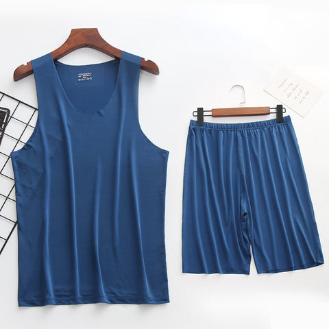 NEW Men's Ice Silk Pajama Set