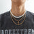 Men's Three-Layer Pearl Cross Necklace