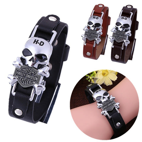 Brassard tête de mort Harley Davidson
