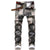 Men's Checkered Patch Pattern Straight Fit Jeans