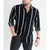 Men's Striped Lapel Business Casual Shirt