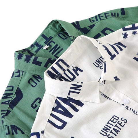 Men's HQ Letter Print Shirt