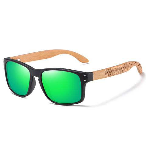 Bamboo & Wood Detail Trend Sunglasses