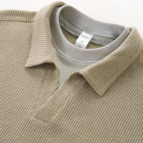 HANKANON Long Sleeve Knitted Polo Shirt