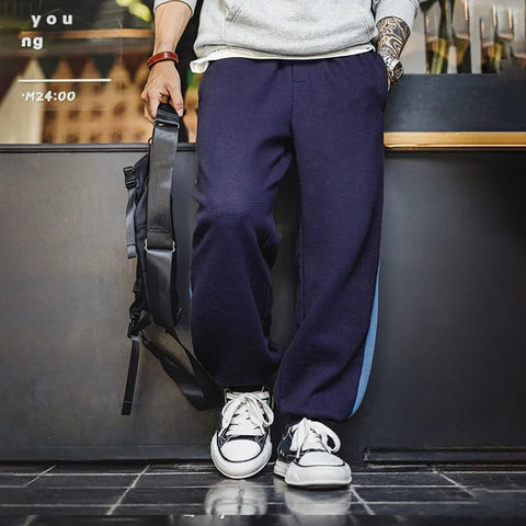 AMEKAJI 1970's Black Hawk Waffle Knit Training Jacket & Sweatpants