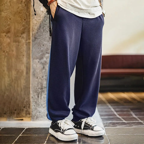 AMEKAJI 1970's Black Hawk Waffle Knit Training Jacket & Sweatpants