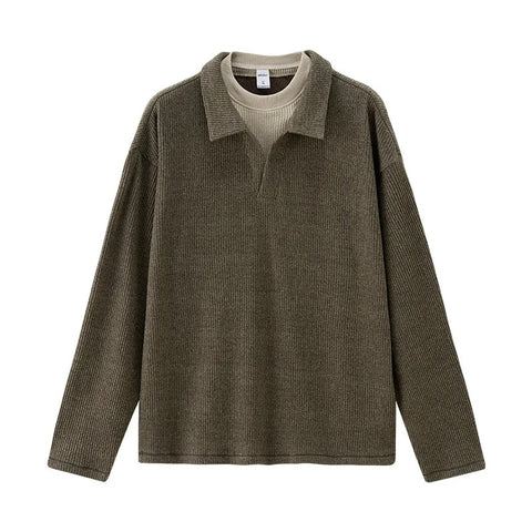 HANKANON Long Sleeve Knitted Polo Shirt