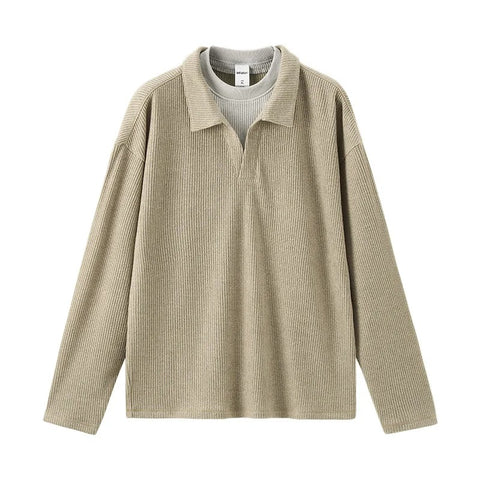 HANKANON Long Sleeve Knitted Polo Shirt